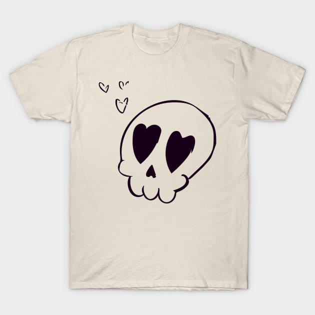 Heart Eye Skull T-Shirt by Avengedqrow